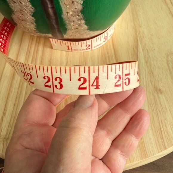 Vintage Hand Painted Painted Santa Claus Gourd Decoration Green Multi 13 1/2" - Picture 10 of 10